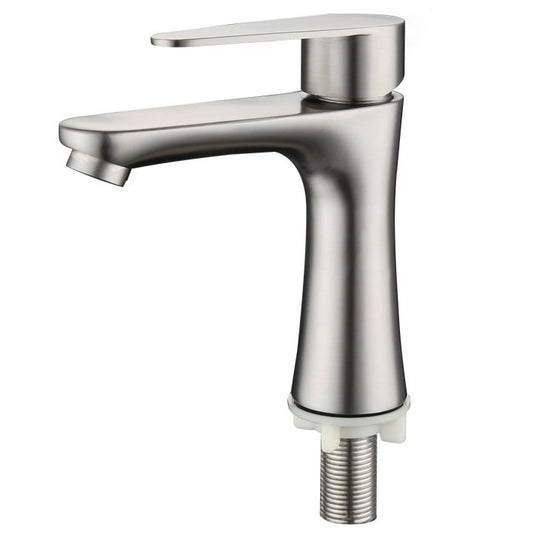 YOROOW 304SUS Cold Water Basin Faucet Brushed Nickel Saving Water Cross Handle Basin faucet for bathroom